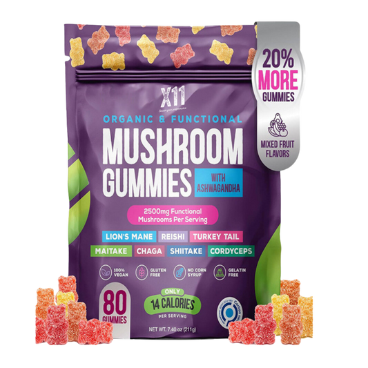8 in 1 Mushroom Gummies with Ashwagandha & Lion's Mane