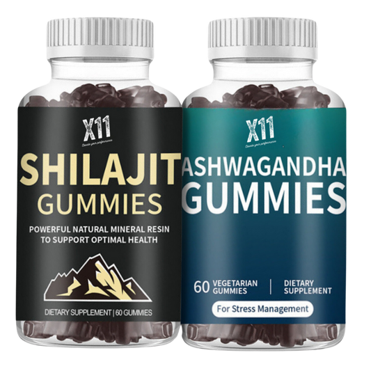 Vegan Shilajit & Ashwagandha Keto Gummies | 2 For 1 | X11 | Supports Vitality & Stress Relief | Vegan & Keto Supplements