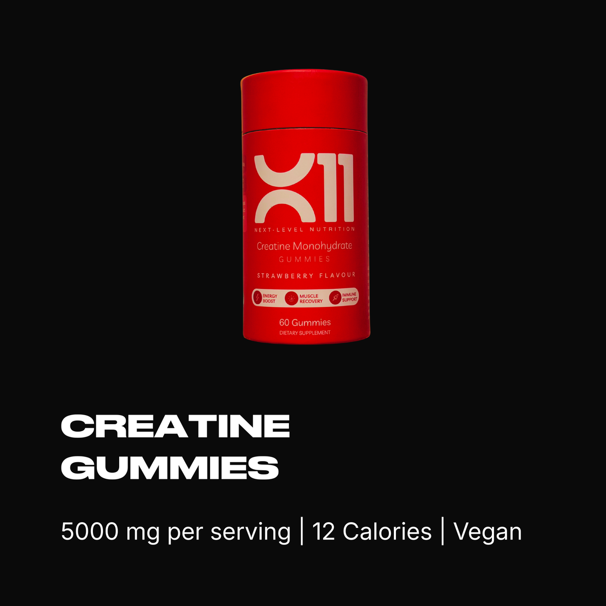 X11 Creatine Gummies bottle – vegan creatine monohydrate gummies