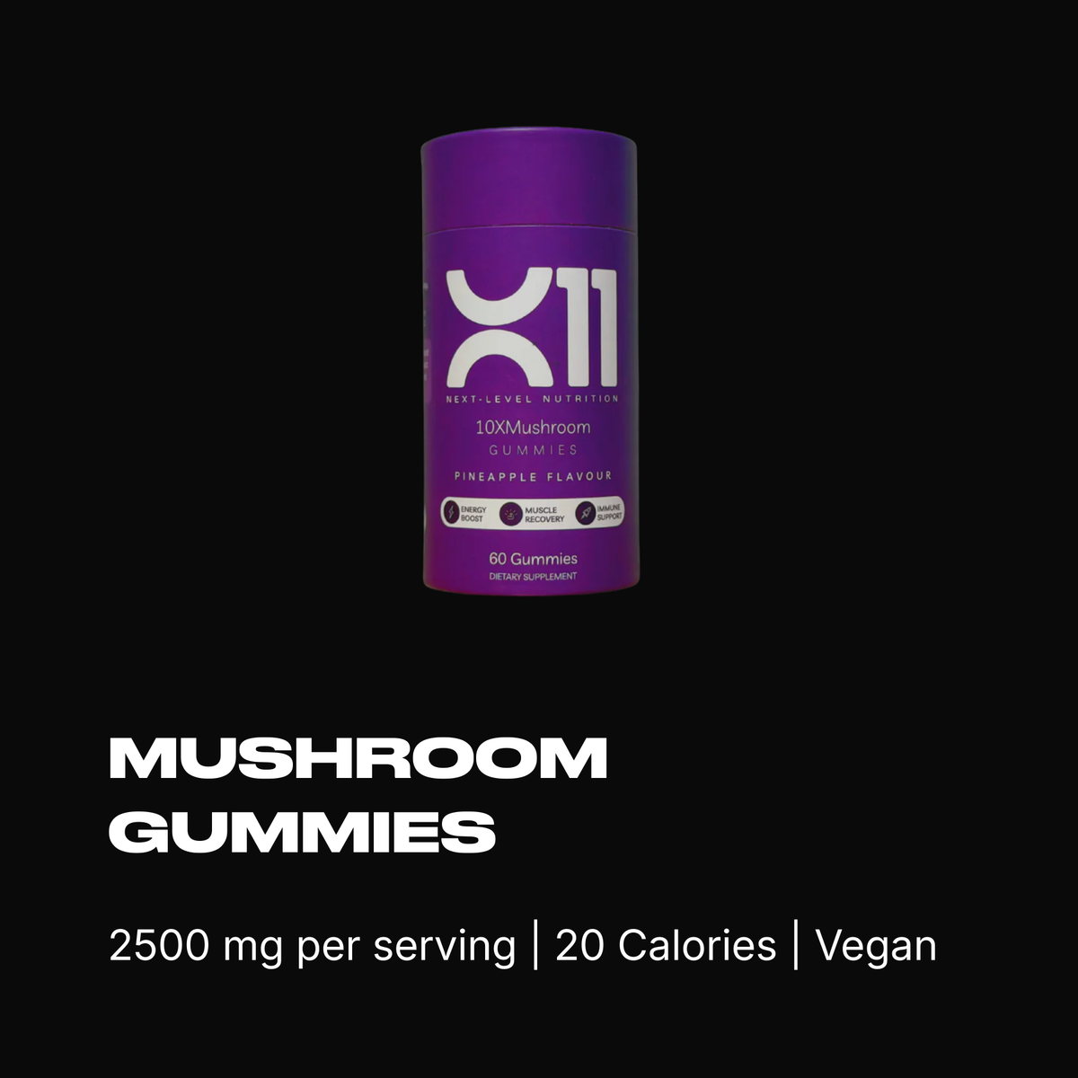 X11 Mushroom Gummies bottle – 10-in-1 functional mushroom blend gummies